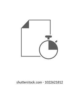 sheet and stopwatch icon. Element of sport for mobile concept and web apps. Icon for website design and development, app development. Premium icon on white background