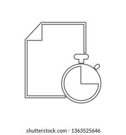 sheet and stopwatch icon. Element of Sport for mobile concept and web apps icon. Outline, thin line icon for website design and development, app development