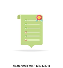 the sheet was successfully approved and rejected with an exclusive check mark, illustrasion check mark, symbol check mark