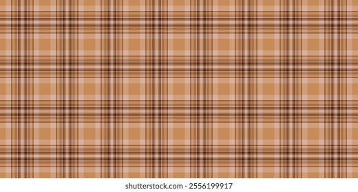 Sheet tartan fabric background, cotton vector textile texture. Oriental plaid pattern check seamless in orange and light colors palette.