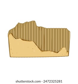 sheet torn cardboard cartoon. rough old, carton box, note banner sheet torn cardboard sign. isolated symbol vector illustration