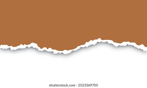 sheet of torn paper on white background