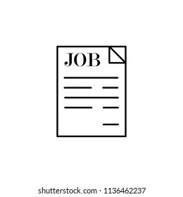sheet with vacancies. Element of job interview icon for mobile concept and web apps. Thin line sheet with vacancies can be used for web and mobile