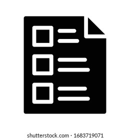 sheet vector glyph flat icon 