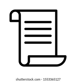 sheet vector thin line icon