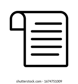 sheet vector thin line icon 