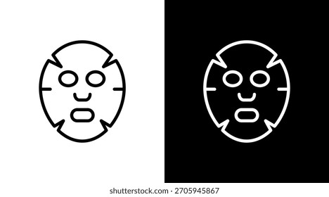 Diseño de conjunto de iconos blancos de Sheetmask