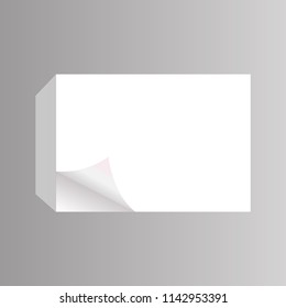 Sheets of A4 paper. Albom view mockup. Vector.