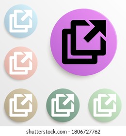 conjunto de colores de distintivos de sábanas. Glifo simple, vector plano de iconos web para ui y ux, sitio web o aplicación móvil