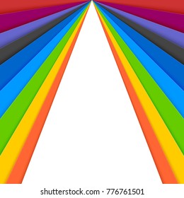 Sheets of colored paper, idea for banner. Layered colorful paper backdrop for card, poster, brochure, flyer, design layout. Carving art, 3d illustration, abstract background