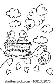 sheets coloring the bird family