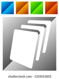 Sheets icon, Sheets of paper or other material