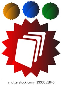 Sheets icon, Sheets of paper or other material
