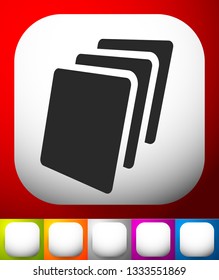 Sheets icon, Sheets of paper or other material