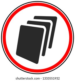 Sheets icon, Sheets of paper or other material