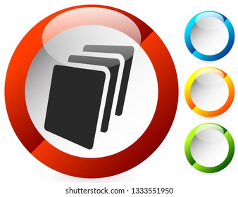 Sheets icon, Sheets of paper or other material