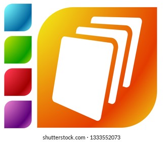 Sheets icon, Sheets of paper or other material