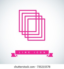 Sheets line vector icon 