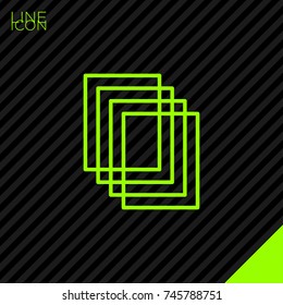 Sheets line vector icon 