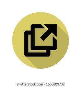 sheets long shadow icon. Simple glyph, flat vector of web icons for ui and ux, website or mobile application