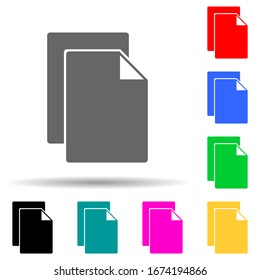 sheets multi color style icon. Simple thin line, outline vector of web icons for ui and ux, website or mobile application