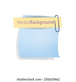 Sheets paper with clip. Vector illustration