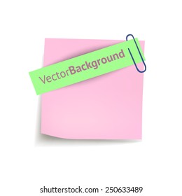 Sheets paper with clip. Vector illustration
