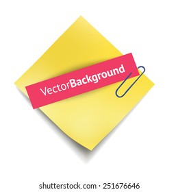 Papier mit Clip. Vektorgrafik