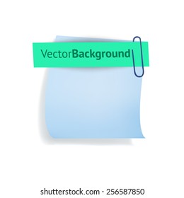 Papier mit Clip. Vektorgrafik