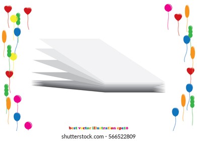 sheets of paper icon vector illustration eps10. Isolated badge for website or app - stock infographics.