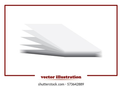 sheets of paper icon vector illustration eps10. Isolated badge for website or app - stock infographics