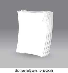 Sheets of Paper Illustration