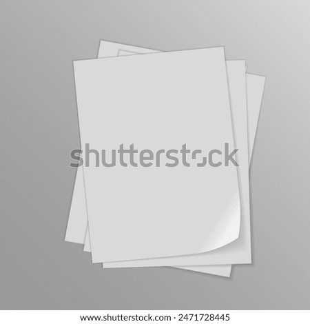 Sheets of paper lie on top of each other. Vector illustration