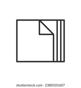 Sheets of paper, linear icon. Line with editable stroke