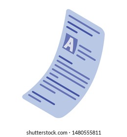 sheets of paper in white background
