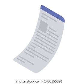 sheets of paper in white background