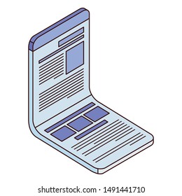 sheets of paper in white background