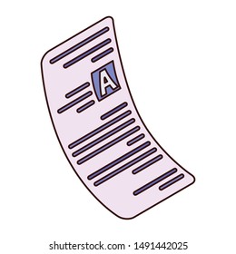 sheets of paper in white background