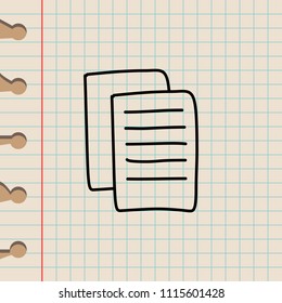 sheets of papers sketch icon. Element of education icon for mobile concept and web apps. Outline sheets of papers sketch icon can be used for web and mobile on school notebook