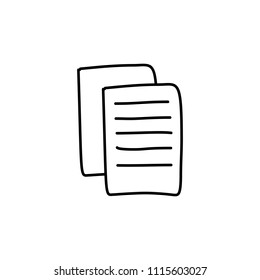 sheets of papers sketch icon. Element of education icon for mobile concept and web apps. Outline sheets of papers sketch icon can be used for web and mobile on white background
