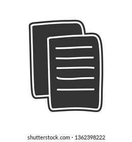 sheets of papers sketch icon. Element of Education for mobile concept and web apps icon. Glyph, flat icon for website design and development, app development