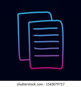 Sheets of papers sketch nolan icon. Simple thin line, outline vector of education icons for ui and ux, website or mobile application