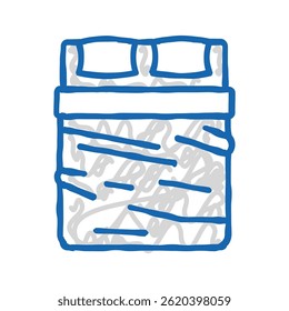 sheets silk bed doodle icon sketch vector. sheets silk bed sign. isolated symbol illustration