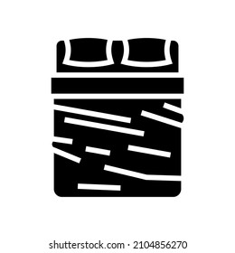 sheets silk bed glyph icon vector. sheets silk bed sign. isolated contour symbol black illustration
