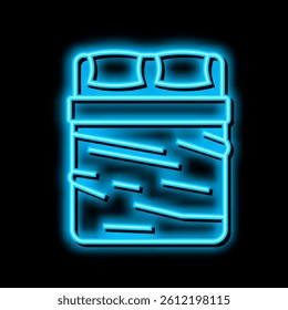 sheets silk bed neon light sign vector. sheets silk bed illustration