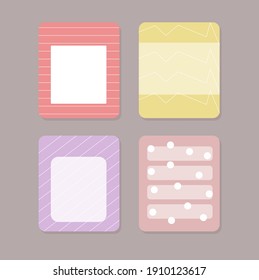 Sheets Of Study Papers And Notebooks Pack Various Vector Note Papers Vector Design