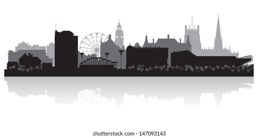 Sheffield city skyline silhouette vector illustration