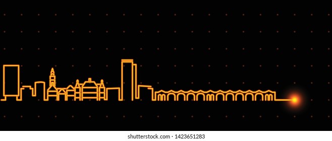 Sheffield Light Streak Skyline Profile