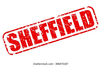 SHEFFIELD red stamp text on white