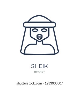 Sheik icon. Trendy flat vector Sheik icon on white background from Desert collection, vector illustration can be use for web and mobile, eps10